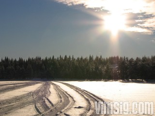 paus för fotografering på vägen hem