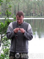 A pysslar med kastspöt A pysslar med kastspöt
