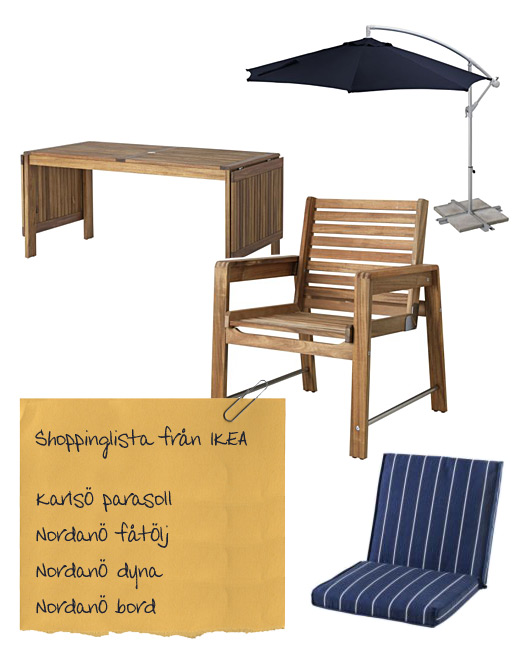 möbler från ikea till uteplatsen